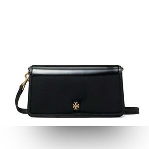 Tory Burch Emerson mini crossbody Bag- Black patent Leather